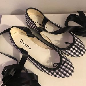 Repetto Gingham Ballerina Flats